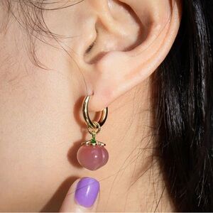 Gold Hoops 14k Gold Plated Hinged Hoops **no charms** 12 mm